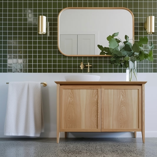 Penelope Timber Shaker Freestanding Vanity in American Oak