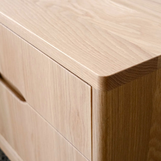 Clifton Bedside Tables in American Oak-Raw