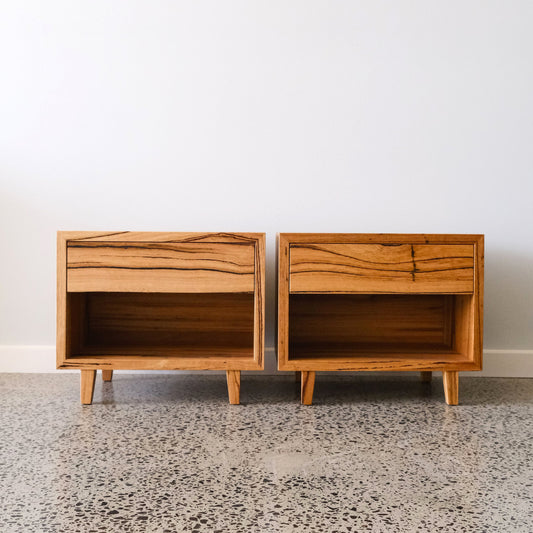 Consuela Bedside Table in Wormy Chestnut