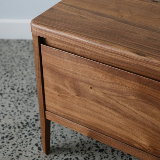 Mayfield Bedside Tables in Walnut - 600w x 450h