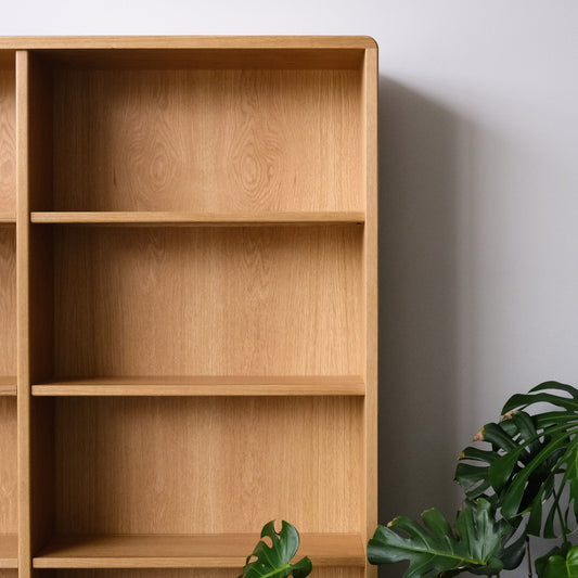 Oak Bookshelf in American Oak - 1600w