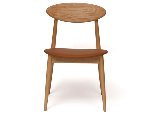 Chair 170 by Takahashi Asako with Leather Seat in Natural