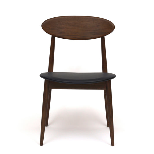 Chair 170 by Takahashi Asako with Leather Seat in walnut-stained Oak