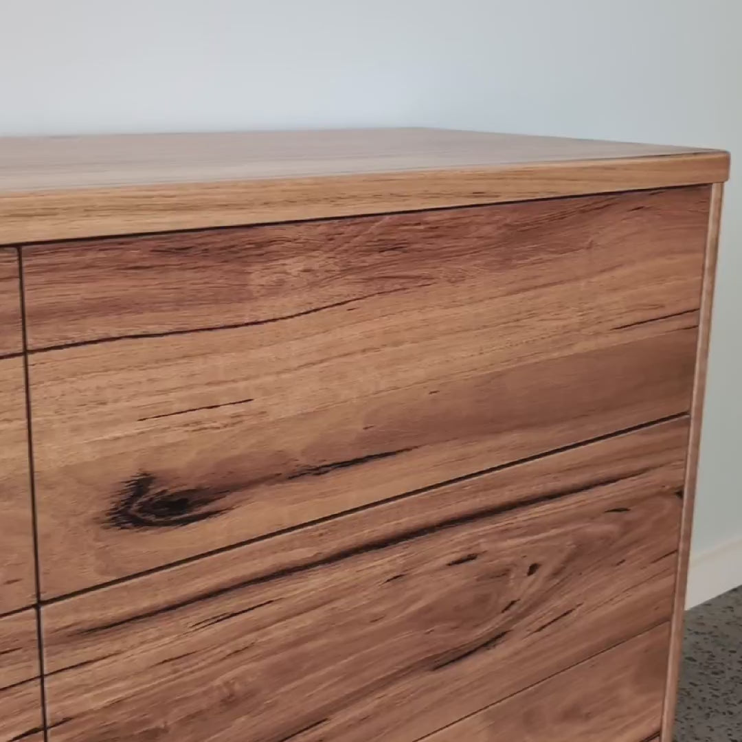 Mayfield Chest of Drawers in Wormy Chestnut - 1500w