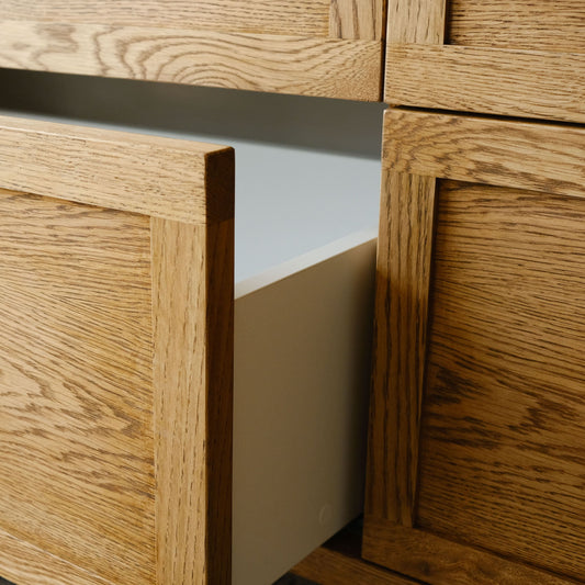 Gaines Shaker Freestanding Double Vanity in Antique Oak