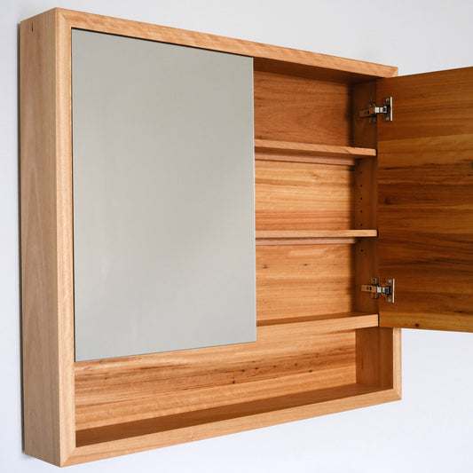Heathcote Shaving Cabinet - Blackbutt - 900w x 800h