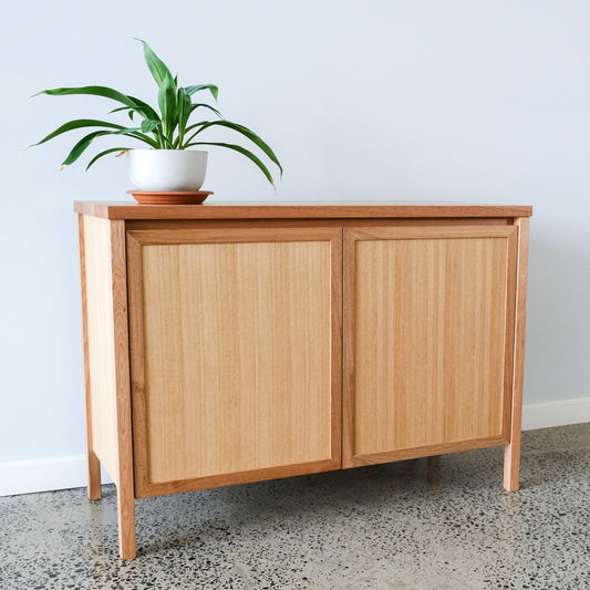 Heathcote Shaker Timber Freestanding Vanity in Tas Oak - 1200w x 450d x 850h