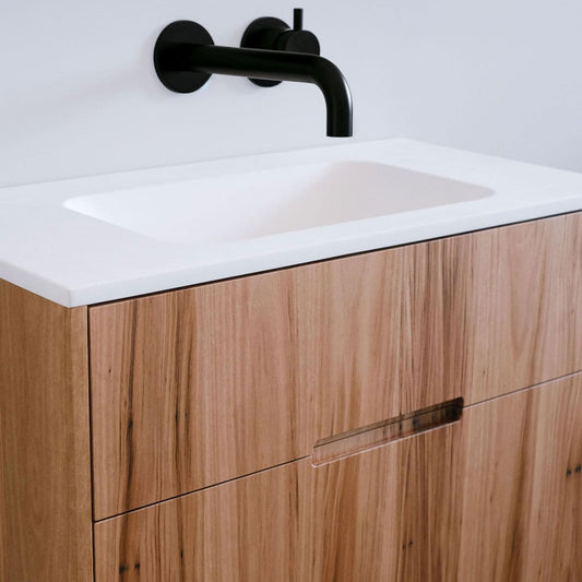 Solid surface integrated basin vanity top