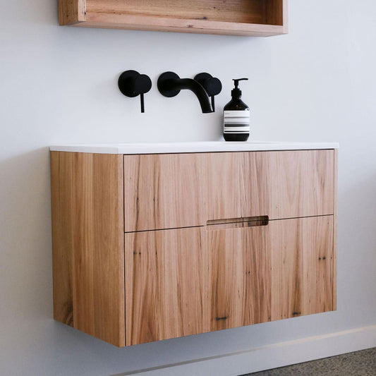 Lansdowne Pull Floating Bathroom Vanity in Blackbutt