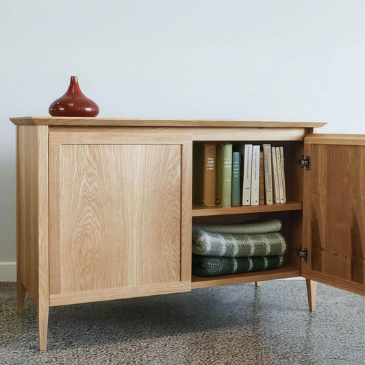 Penelope Shaker Timber Sideboard in American Oak