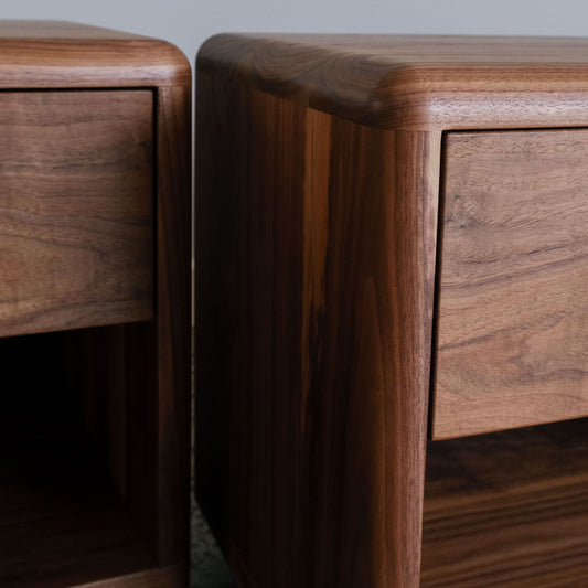 Plymouth Plinth Bedside Tables in Walnut