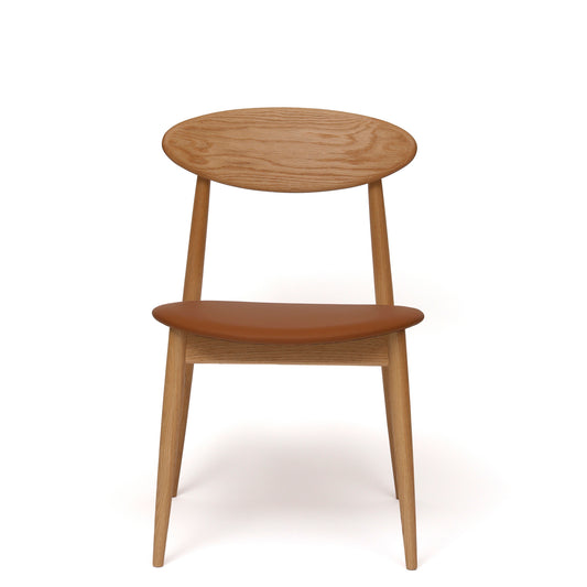 Chair 170 by Takahashi Asako with Leather Seat in Natural