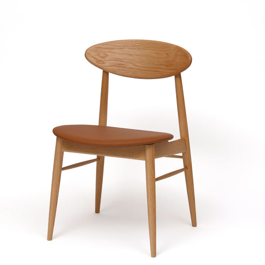 Chair 170 by Takahashi Asako with Leather Seat in Natural