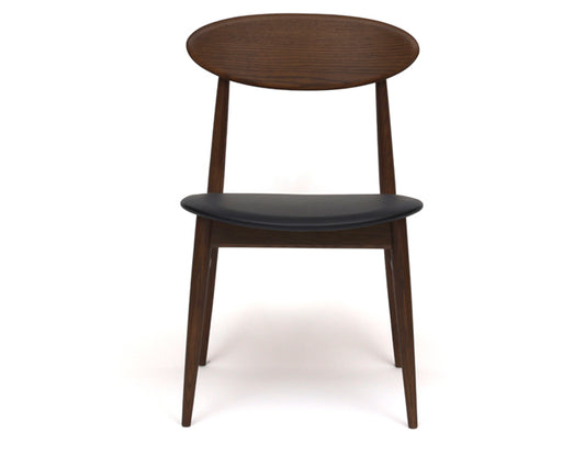 Chair 170 by Takahashi Asako with Leather Seat in walnut-stained Oak