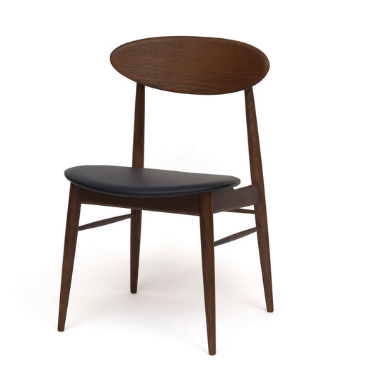 Chair 170 by Takahashi Asako with Leather Seat in walnut-stained Oak