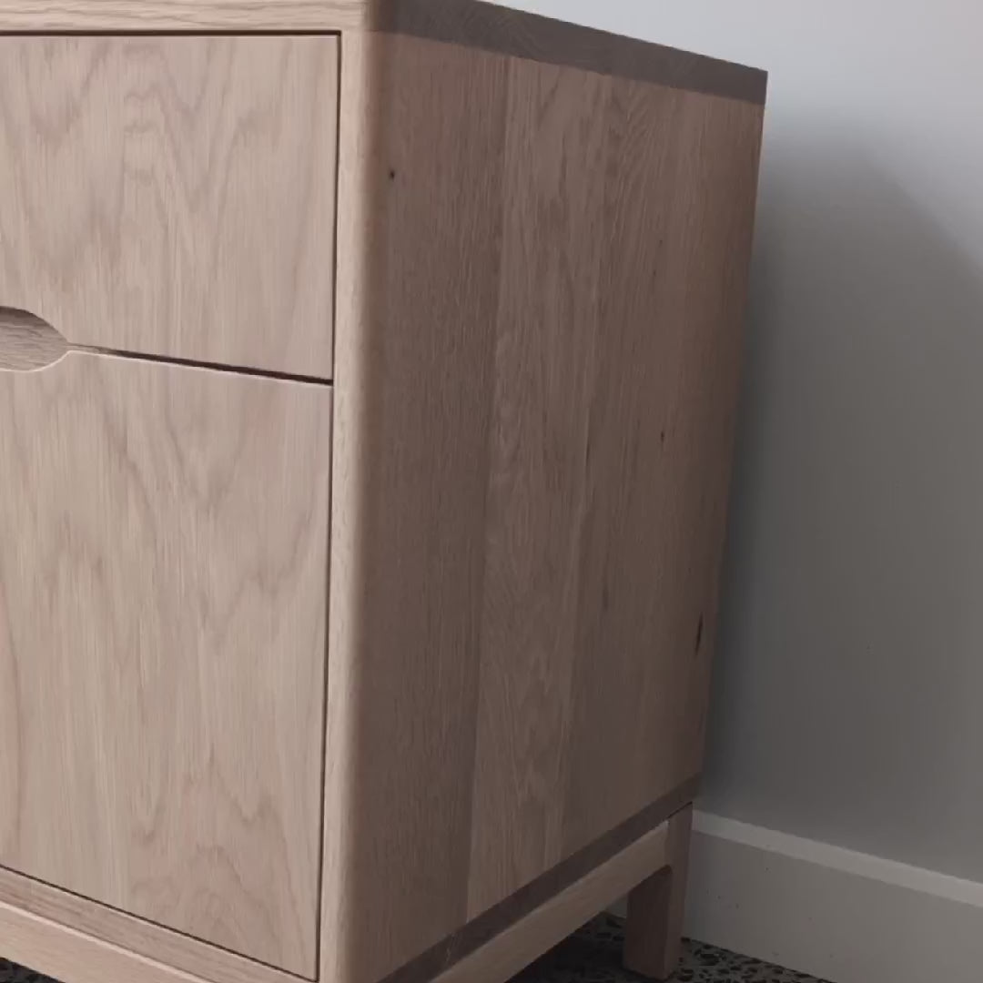 Clifton Entertainment Unit in American Oak-Raw