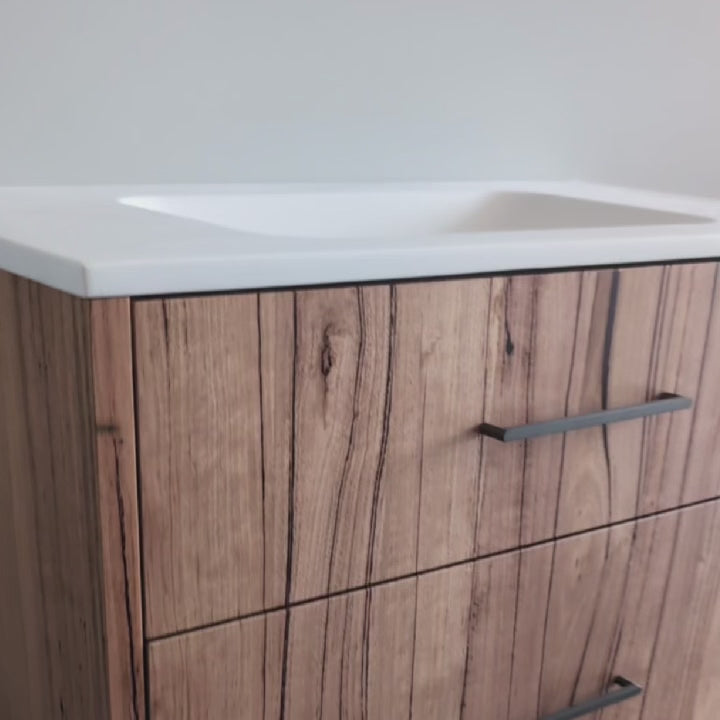 Solid surface integrated basin vanity top